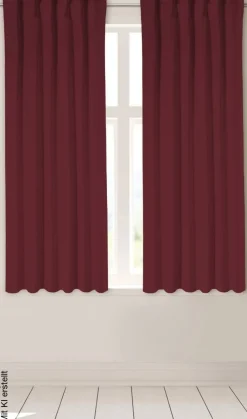 Thermovorhang Kiruna weinrot B/L: ca. 140x175 cm