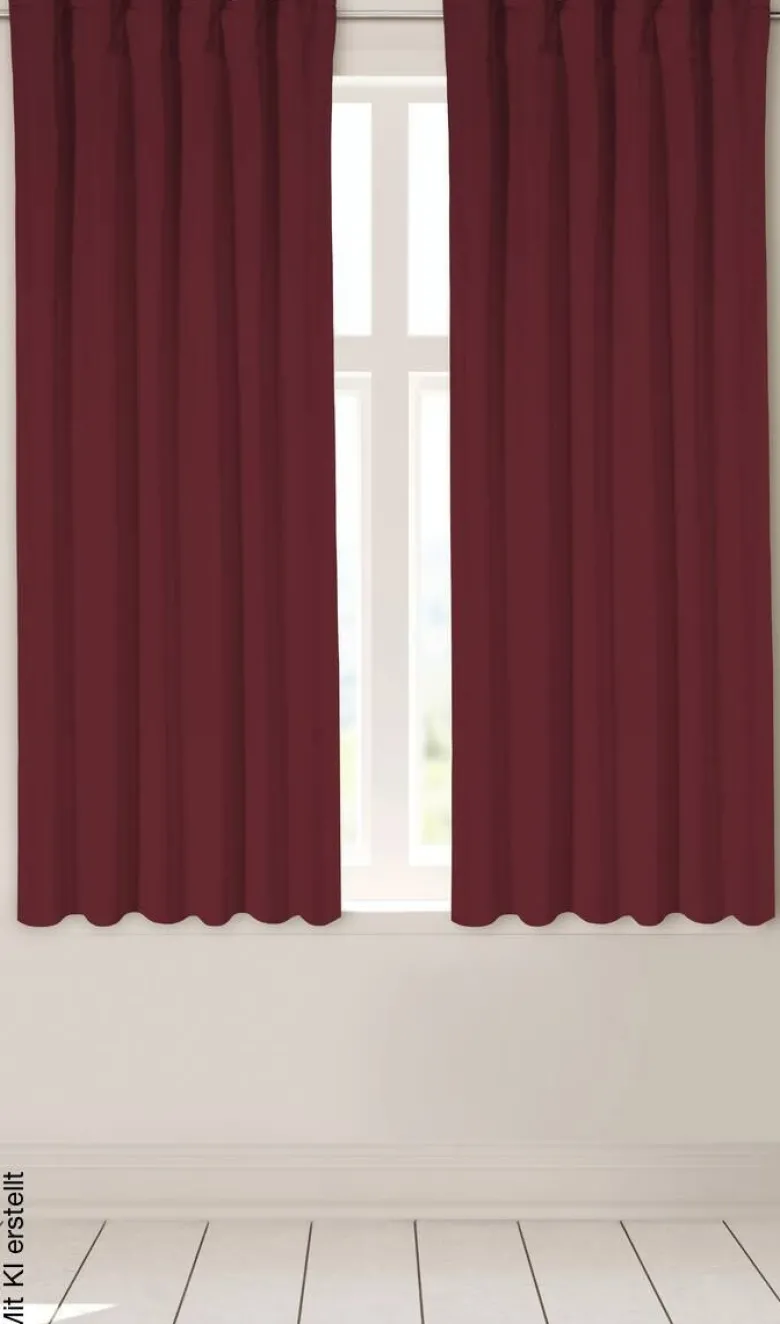 Thermovorhang Kiruna weinrot B/L: ca. 140x175 cm