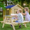 Timbela Kindersitzgarnitur M018 natur Holz B/H/L: ca. 90x50x90 cm