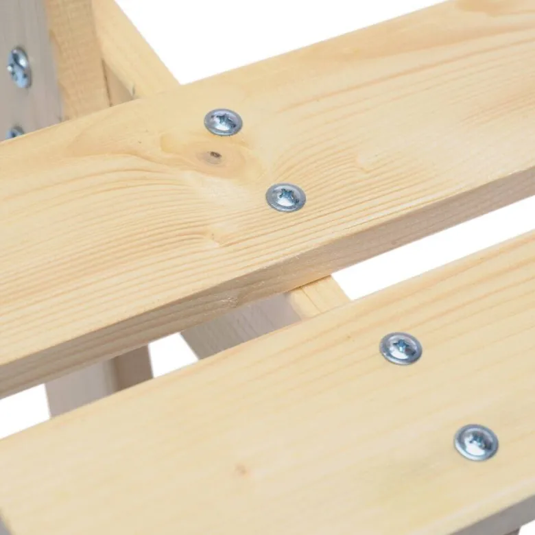 Timbela Kindersitzgarnitur M018 natur Holz B/H/L: ca. 90x50x90 cm