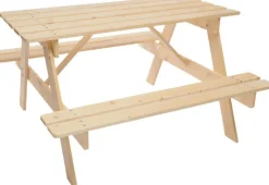 Timbela Kindersitzgarnitur M018 natur Holz B/H/L: ca. 90x50x90 cm