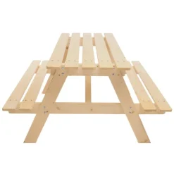 Timbela Kindersitzgarnitur M018 natur Holz B/H/L: ca. 90x50x90 cm