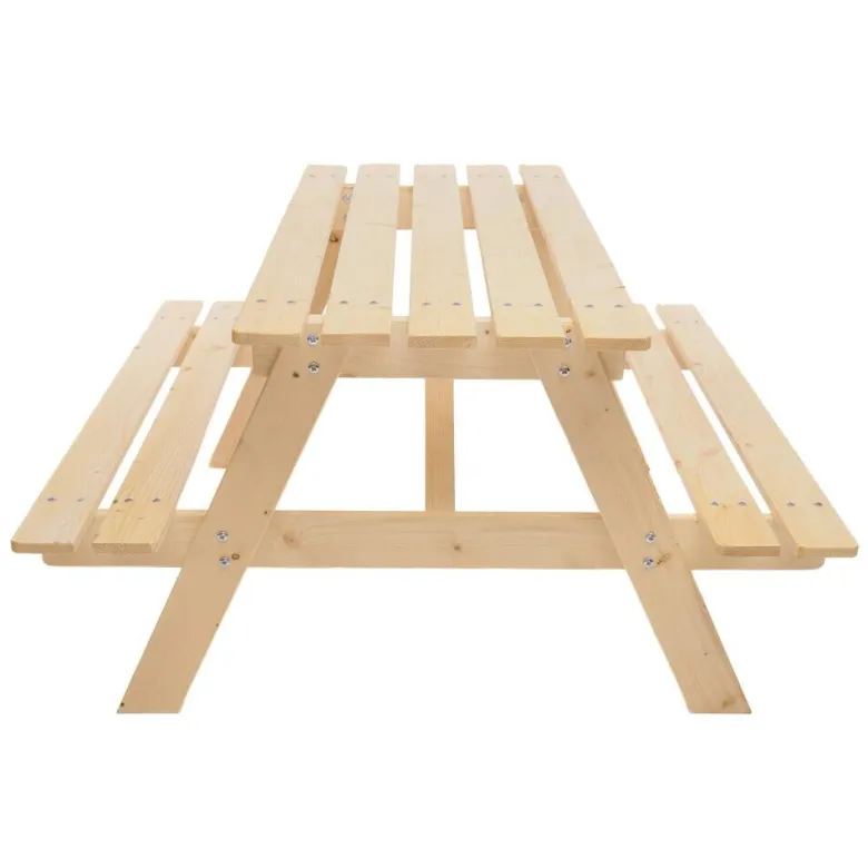 Timbela Kindersitzgarnitur M018 natur Holz B/H/L: ca. 90x50x90 cm