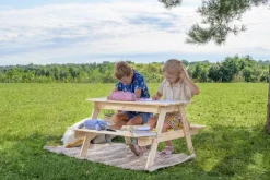 Timbela Kindersitzgarnitur M010 natur Holz B/H/L: ca. 90x50x90 cm