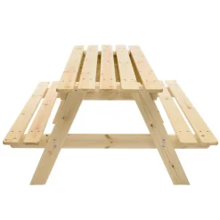 Timbela Kindersitzgarnitur M010 natur Holz B/H/L: ca. 90x50x90 cm