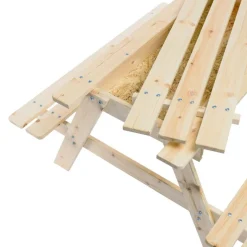 Timbela Kindersitzgarnitur M010 natur Holz B/H/L: ca. 90x50x90 cm