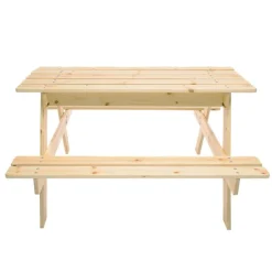 Timbela Kindersitzgarnitur M010 natur Holz B/H/L: ca. 90x50x90 cm