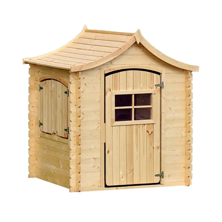 Timbela Kinderspielhaus M550 natur B/H/L: ca. 146x152x112 cm