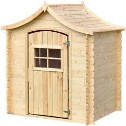 Timbela Kinderspielhaus M550 natur B/H/L: ca. 146x152x112 cm