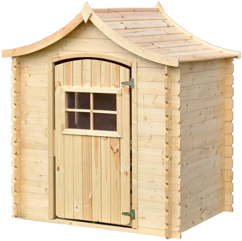 Timbela Kinderspielhaus M550 natur B/H/L: ca. 146x152x112 cm