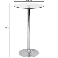 Tisch glasklar Glas B/H/T: ca. 60x105x60 cm