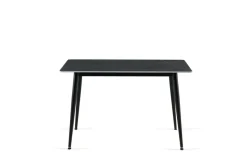 Tischgruppe Alicante schwarz anthrazit Webstoff B/H/T: ca. 120x75x70 cm
