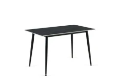 Tischgruppe Alicante schwarz anthrazit Webstoff B/H/T: ca. 120x75x70 cm