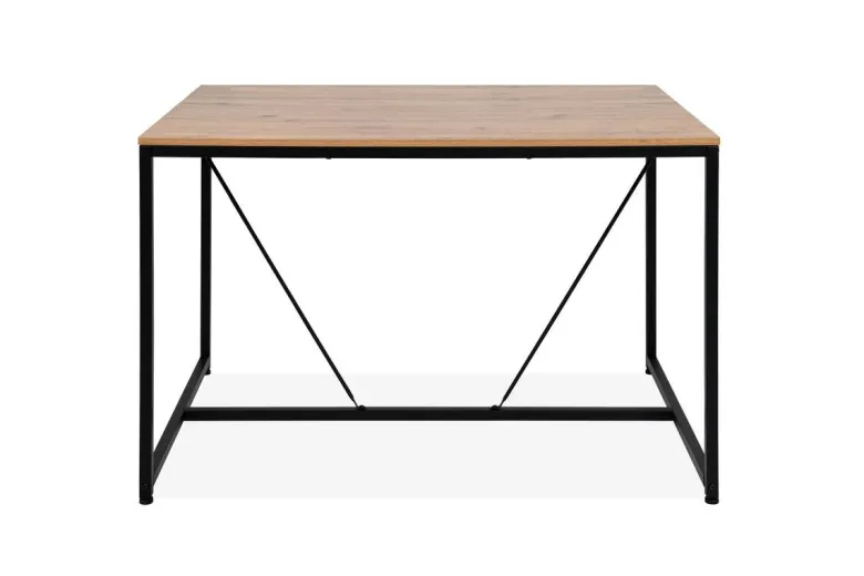 Tischgruppe Augsburg Eiche Artisan Nachbildung schwarz MDF B/H/T: ca. 120x75x80 cm