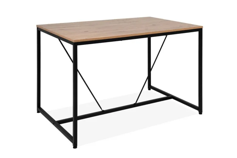 Tischgruppe Augsburg Eiche Artisan Nachbildung schwarz MDF B/H/T: ca. 120x75x80 cm