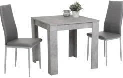 Tischgruppe duo grau Beton Optik B/H/T: ca. 80x75x80 cm