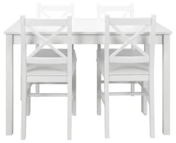 Tischgruppe Hanna weiß Holz B/H/T: ca. 118x73x75 cm