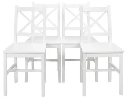 Tischgruppe Hanna weiß Holz B/H/T: ca. 118x73x75 cm