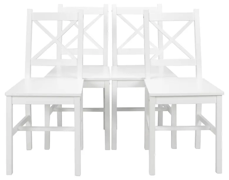 Tischgruppe Hanna weiß Holz B/H/T: ca. 118x73x75 cm