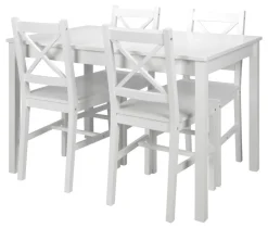 Tischgruppe Hanna weiß Holz B/H/T: ca. 118x73x75 cm