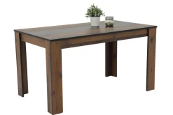 Tischgruppe Helene Old Wood Nachbildung schwarz B/H/T: ca. 140x76x80 cm