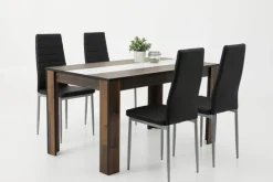 Tischgruppe Helene Old Wood Nachbildung schwarz B/H/T: ca. 140x76x80 cm