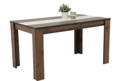 Tischgruppe Helene Old Wood Nachbildung schwarz B/H/T: ca. 140x76x80 cm