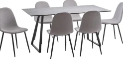 Tischgruppe Orlando Beton Optik grau B/H/T: ca. 160x75x90 cm