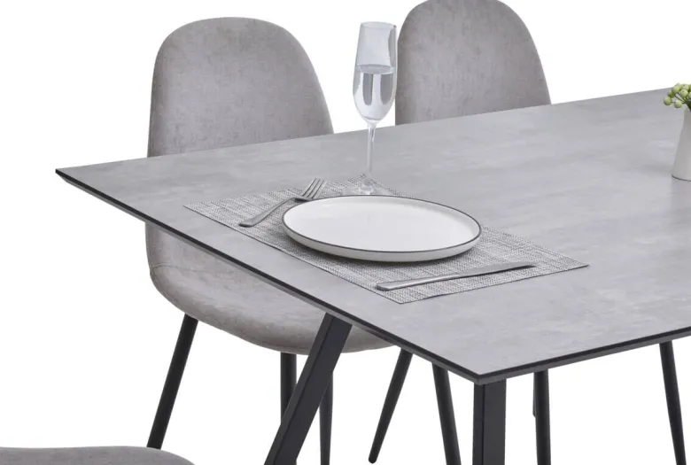 Tischgruppe Orlando Beton Optik grau B/H/T: ca. 160x75x90 cm