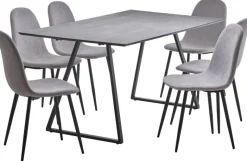 Tischgruppe Orlando Beton Optik grau B/H/T: ca. 160x75x90 cm