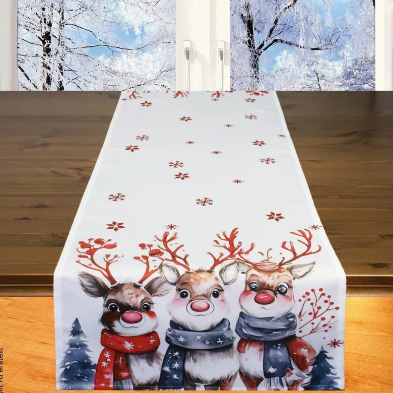 Tischläufer multicolor Polyester B/L: ca. 40x140 cm