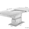 Tisch MATTHEW Beton Optik anthrazit B/H/T: ca. 160x75x90 cm