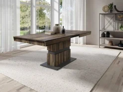 Tisch MATTHEW Eiche Old Wood Nachbildung anthrazit B/H/T: ca. 140x75x90 cm