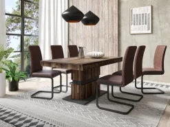 Tisch MATTHEW Eiche Old Wood Nachbildung anthrazit B/H/T: ca. 140x75x90 cm