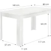 Tisch NEPAL Eiche Nachbildung B/H/T: ca. 140x75x80 cm