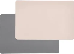 Tischset grau Kunststoff B/L: ca. 30x45 cm