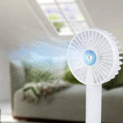 Tischventilator 871125247490 weiß Kunststoff B/H/T: ca. 104x220x41 cm