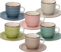 TOGNANA Kaffeebecherset Louise Urban Pastel multicolor Porzellan