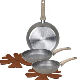 TOGNANA Pfannenset Eco Tortora silber Aluminium 3 tlg.
