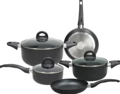 TOGNANA Topfset Grancucina Cop.& Char schwarz Aluminium 8 tlg.