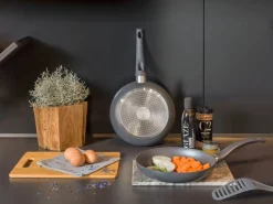TOGNANA Topfset Grancucina Cop.& Char schwarz Aluminium 8 tlg.