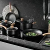 TOGNANA Topfset Grancucina Rock Wood schwarz Aluminium 8 tlg.