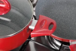 TOGNANA Topfset rot Aluminium 8 tlg.