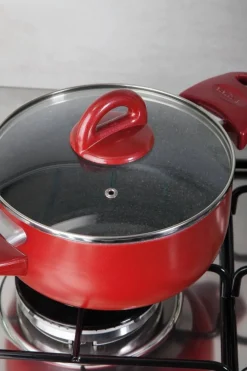 TOGNANA Topfset rot Aluminium 8 tlg.