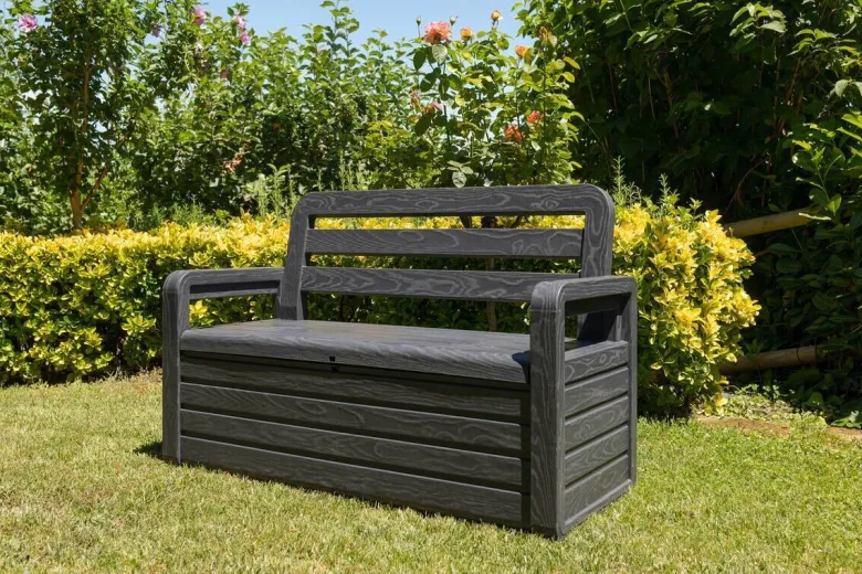 Toomax Gartenbank Foreverspring schwarz Kunststoff B/H/L: ca. 58x89x133 cm