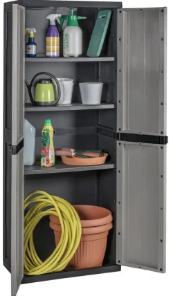 Toomax Kunststoffschrank grau B/H/T: ca. 64x165x37 cm