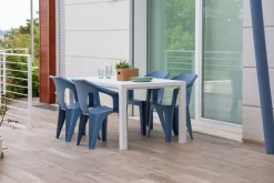 Toomax Stapelstuhl Marina rauchblau Kunststoff B/H/L: ca. 55x83x59 cm
