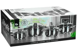 Topfset silber Edelstahl 4 tlg.