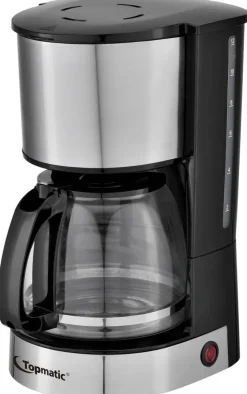Topmatic Kaffeeautomat KME-800.2 schwarz stahlfarbig Kunststoff Edelstahl Glas B/H/T: ca. 18,3x32,7x22,6 cm