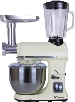 Topmatic Küchenmaschine PKM-1800.1BG beige Kunststoff Edelstahl Glas B/H/T: ca. 23x64x48 cm ca. 5 l